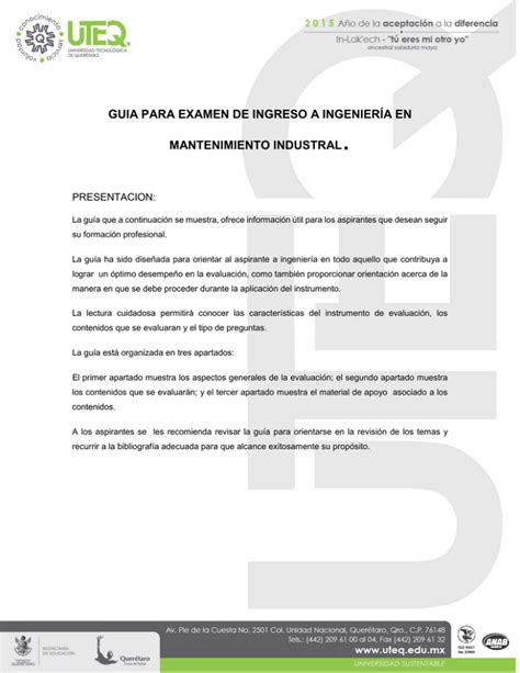 ingeniería metalmecánica|GUIA PARA EXAMEN DE INGRESO A INGENIERÍA EN .